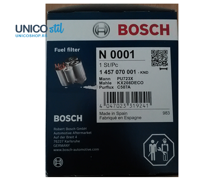 Filter goriva 1457070001 Bosch
