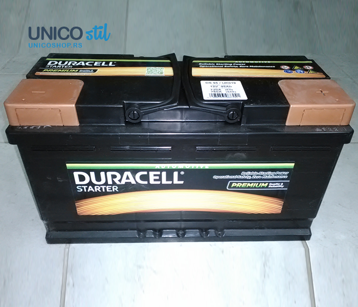 Akumulator Duracell starter 12v,95ah, D+,720a 354*175*190 DS 95 